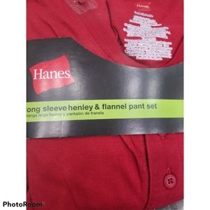 Hanes Men's long sleeve Flannel Bottom Pajamas